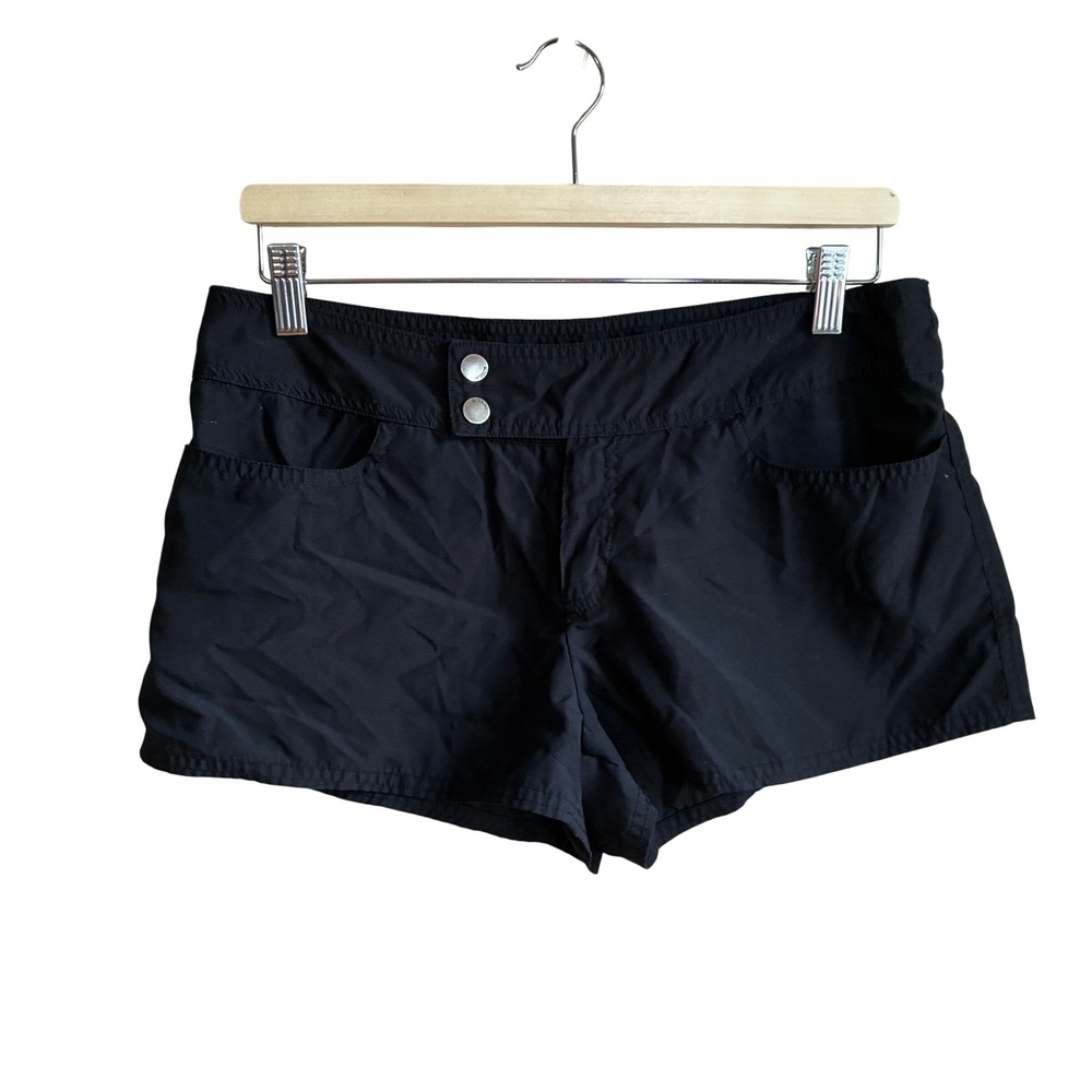 Mossimo Micro Shorts Medium Black Womens Polyester Activewear